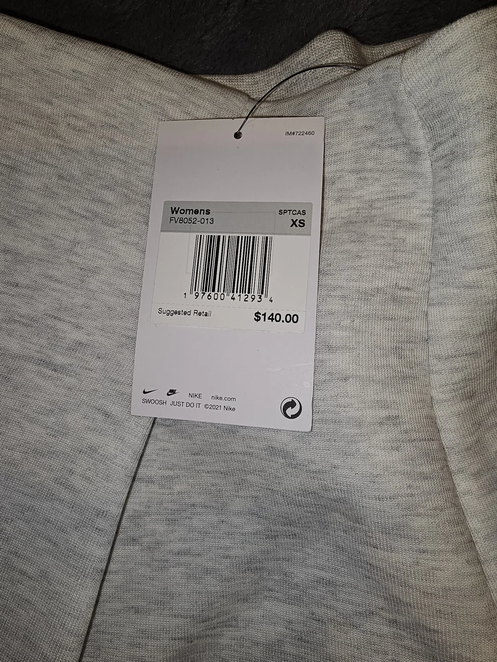 Nike Womens' Light Gray Wide-Leg Sweatpants - Picture 4 of 9